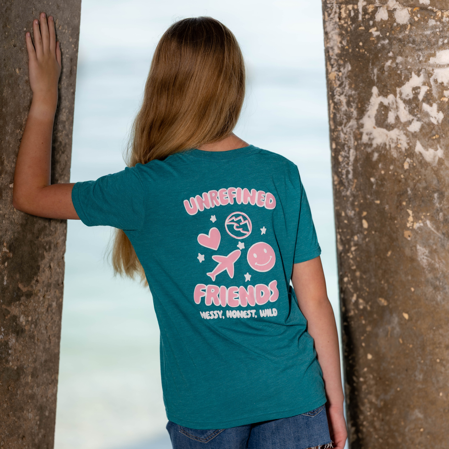 Pink Pine Sticker Kids T-Shirt