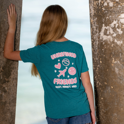 Pink Pine Sticker Kids T-Shirt