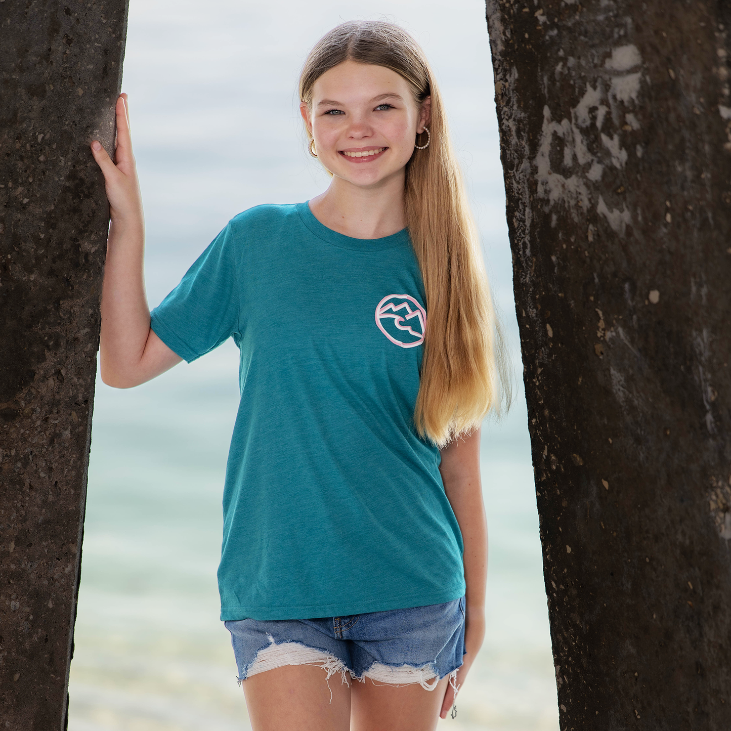 Pink Pine Sticker Kids T-Shirt